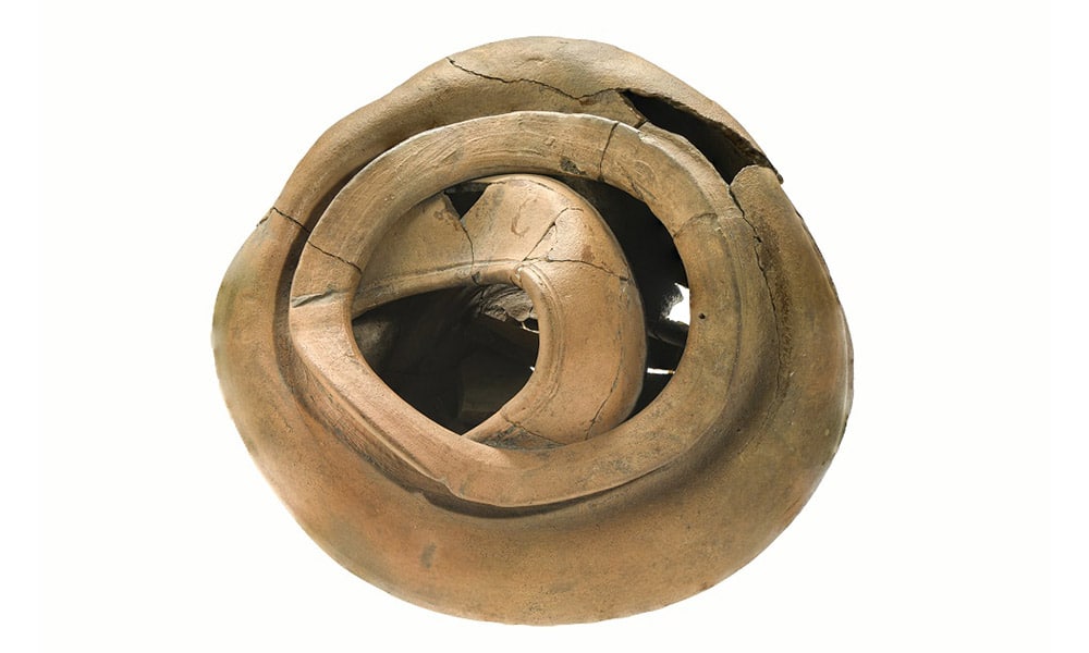  Misbaksel van een kookpot en een beker aardewerk 165-280 n.Chr. Tongeren 