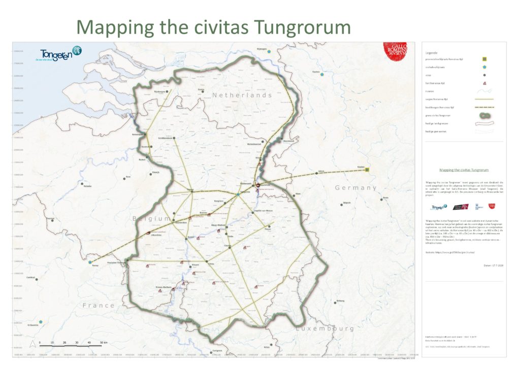 Overzichtskaart uit 'Mapping the civitas Tungrorum'