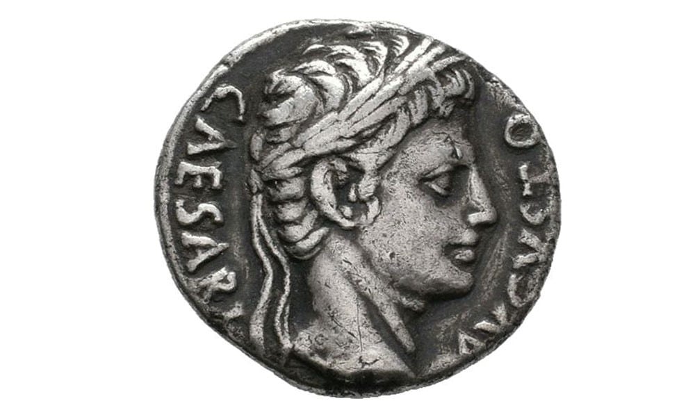 Denarius van keizer Augustus, Zilver (geslagen in Spanje), 19-15 v.Chr., Waarschijnlijk Tongeren