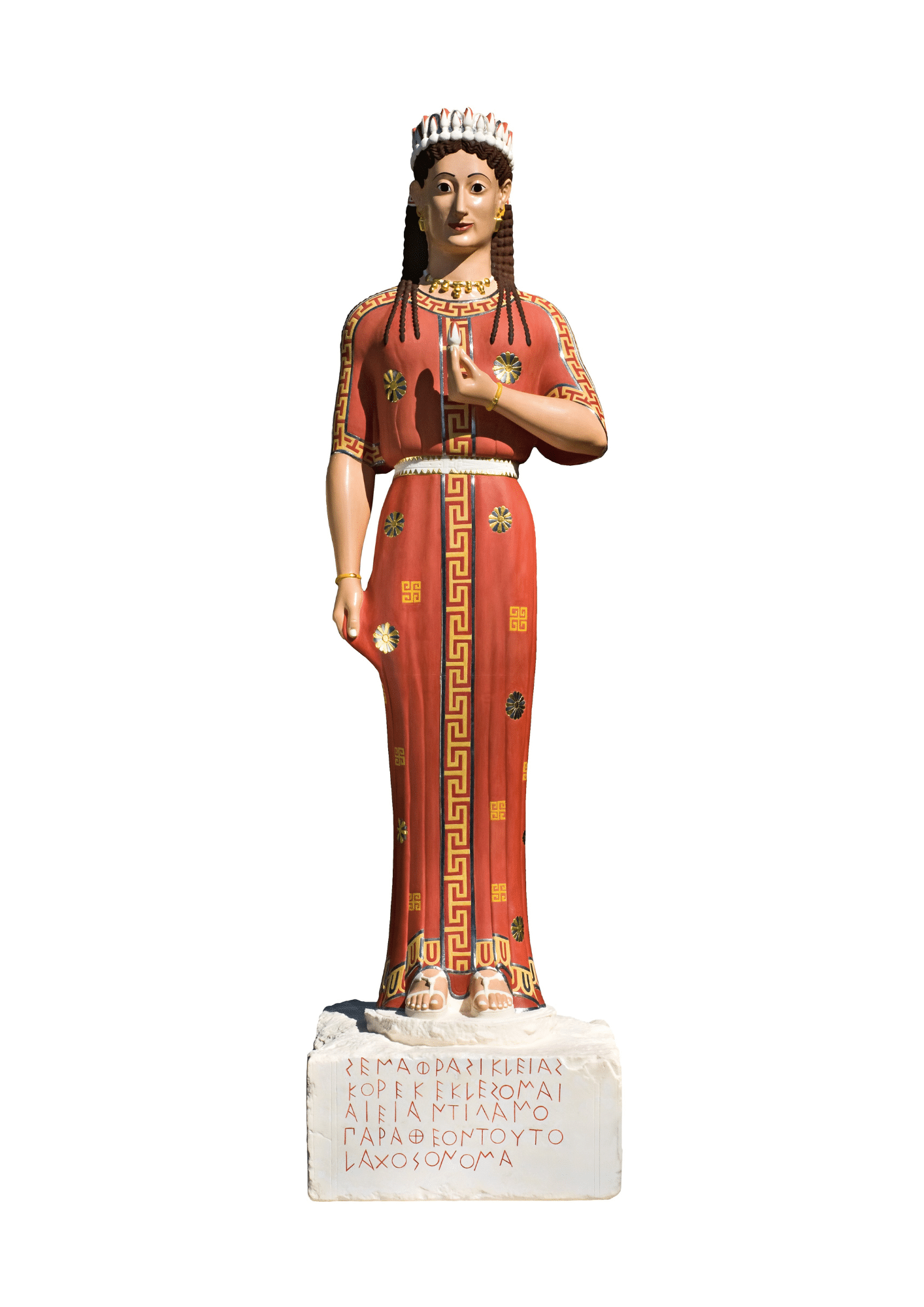 Reconstructie van het grafbeeld van de jonge vrouw Phrasikleia (Merenda, Griekenland, ca. 540 v.Chr.) © Liebieghaus Skulpturensammlung, Frankfurt am Main