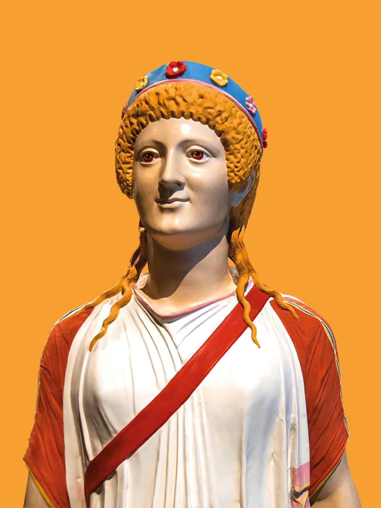 Reconstructie van een beeld van de godin Artemis (Pompeï, Italië, ca. 27 v.Chr. – 79 n.Chr.)